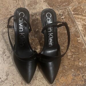 Calvin Klein Black Strappy Heels